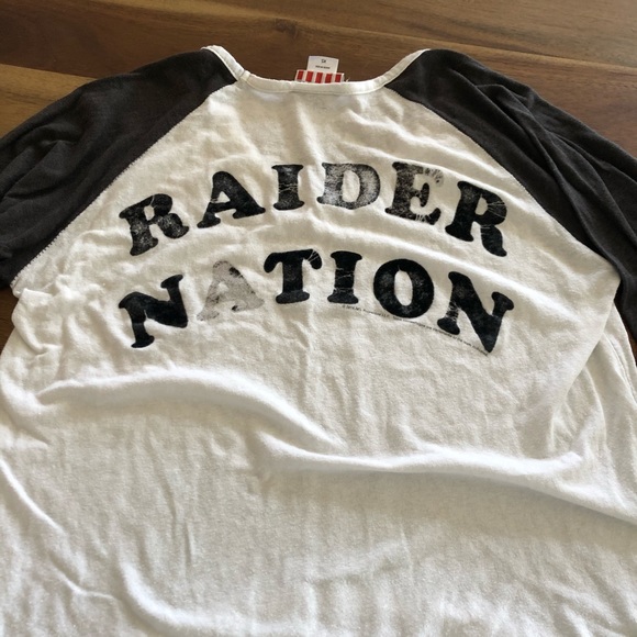 Vintage junk food Oakland Raiders raglan t-shirt - Picture 4 of 5